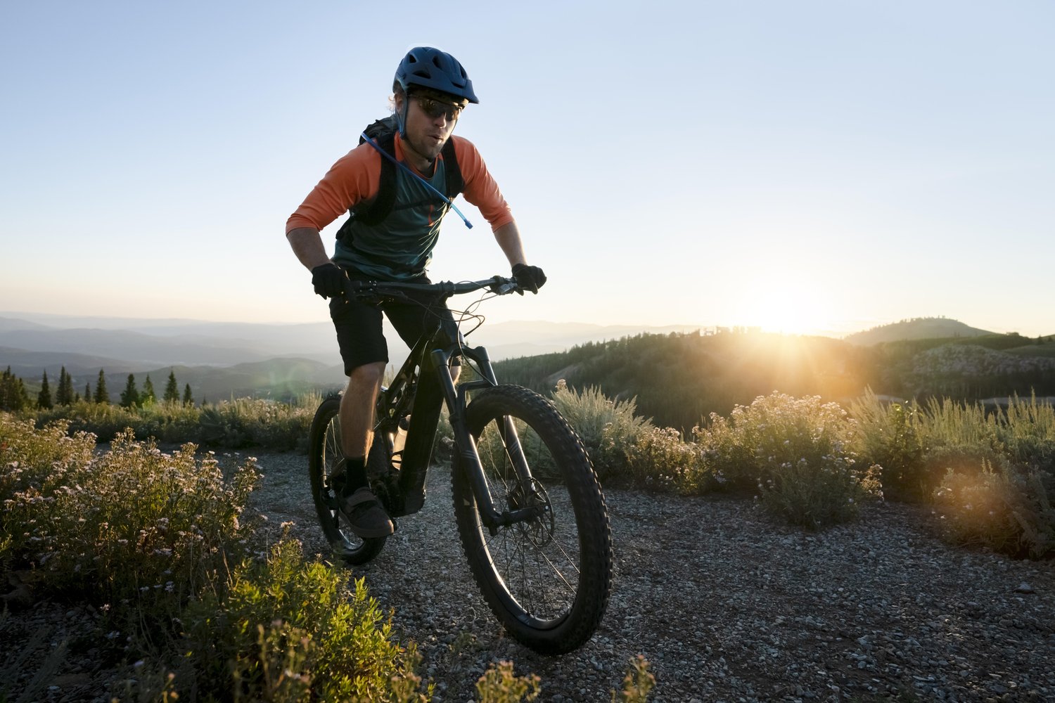 Cycliste du Parc Régionale de la Couronne